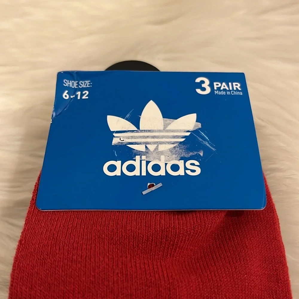 Adidas Multicolor Set of 3  Men’s Socks Trefoil Quarter Size 6-12 New